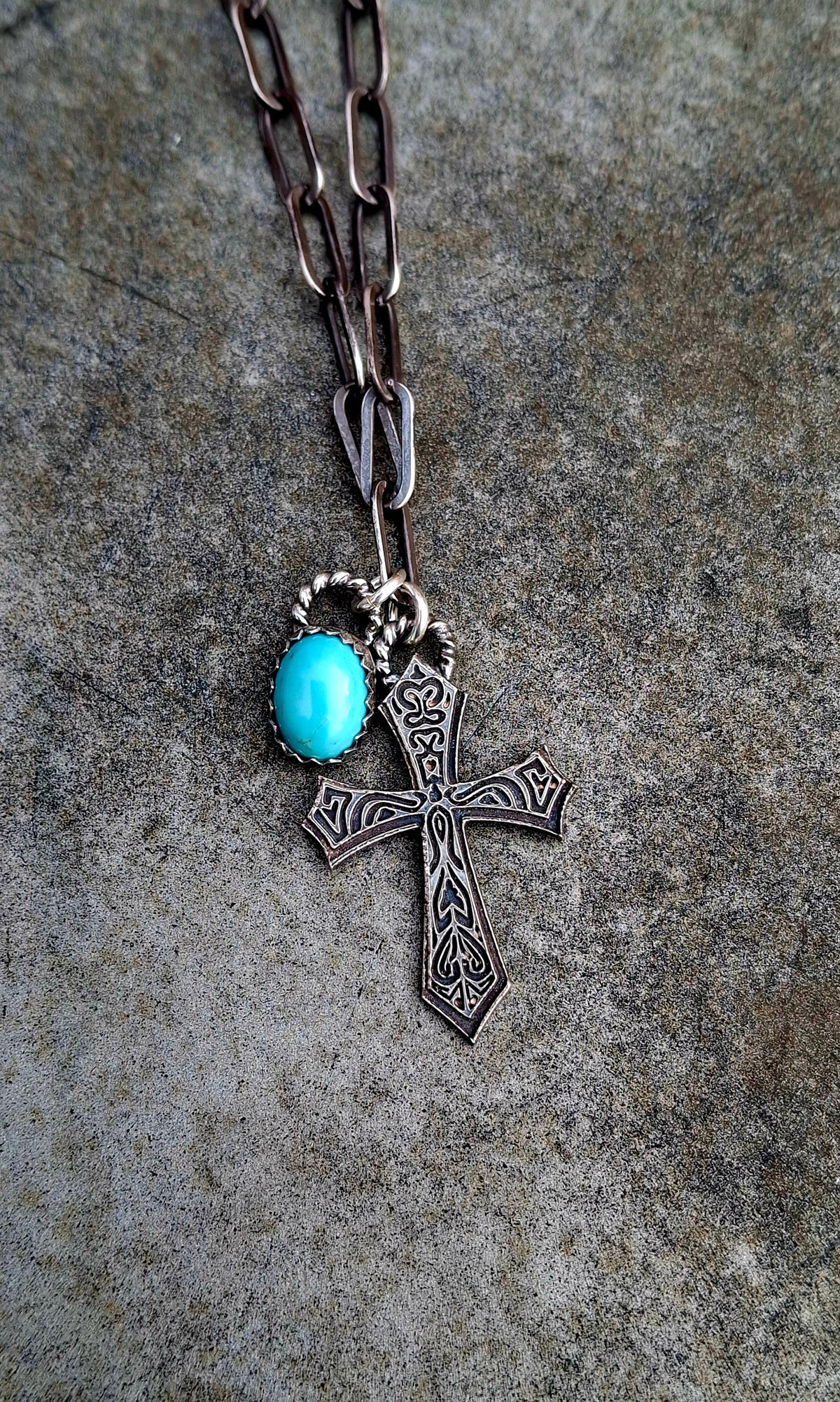 Kingman Cross Necklace