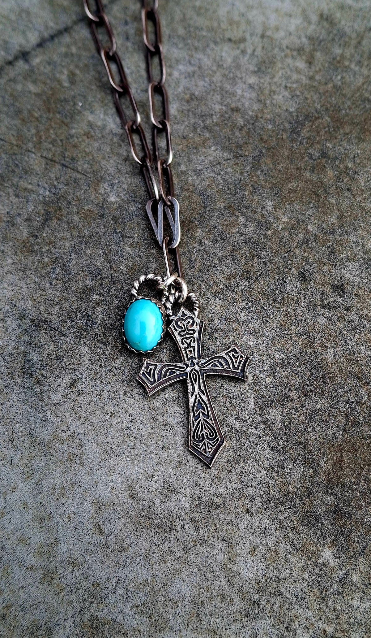 Kingman Cross Necklace