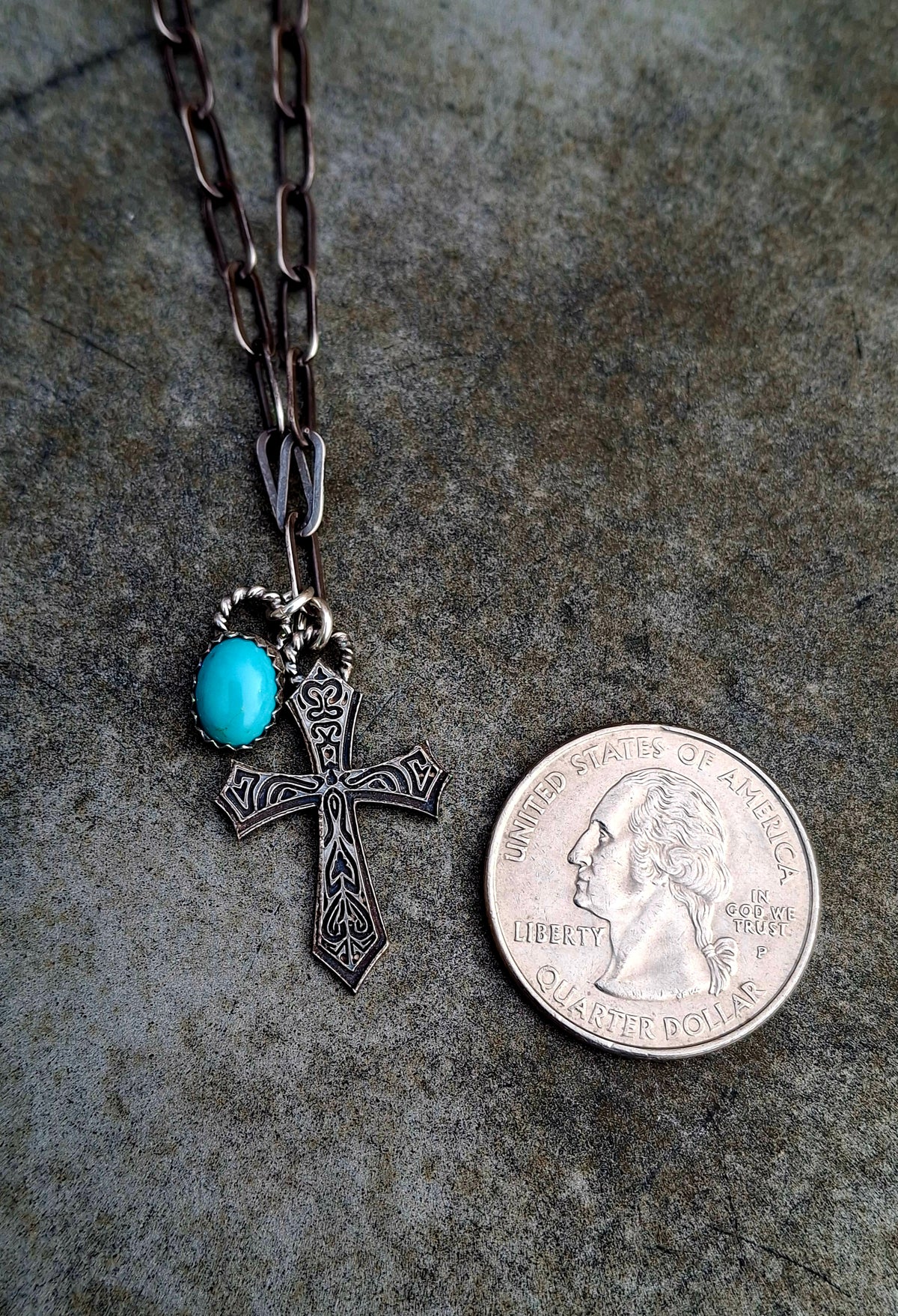 Kingman Cross Necklace