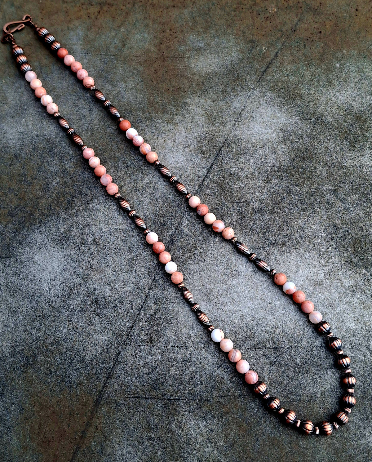 Copper/Adventurine Bead Necklace