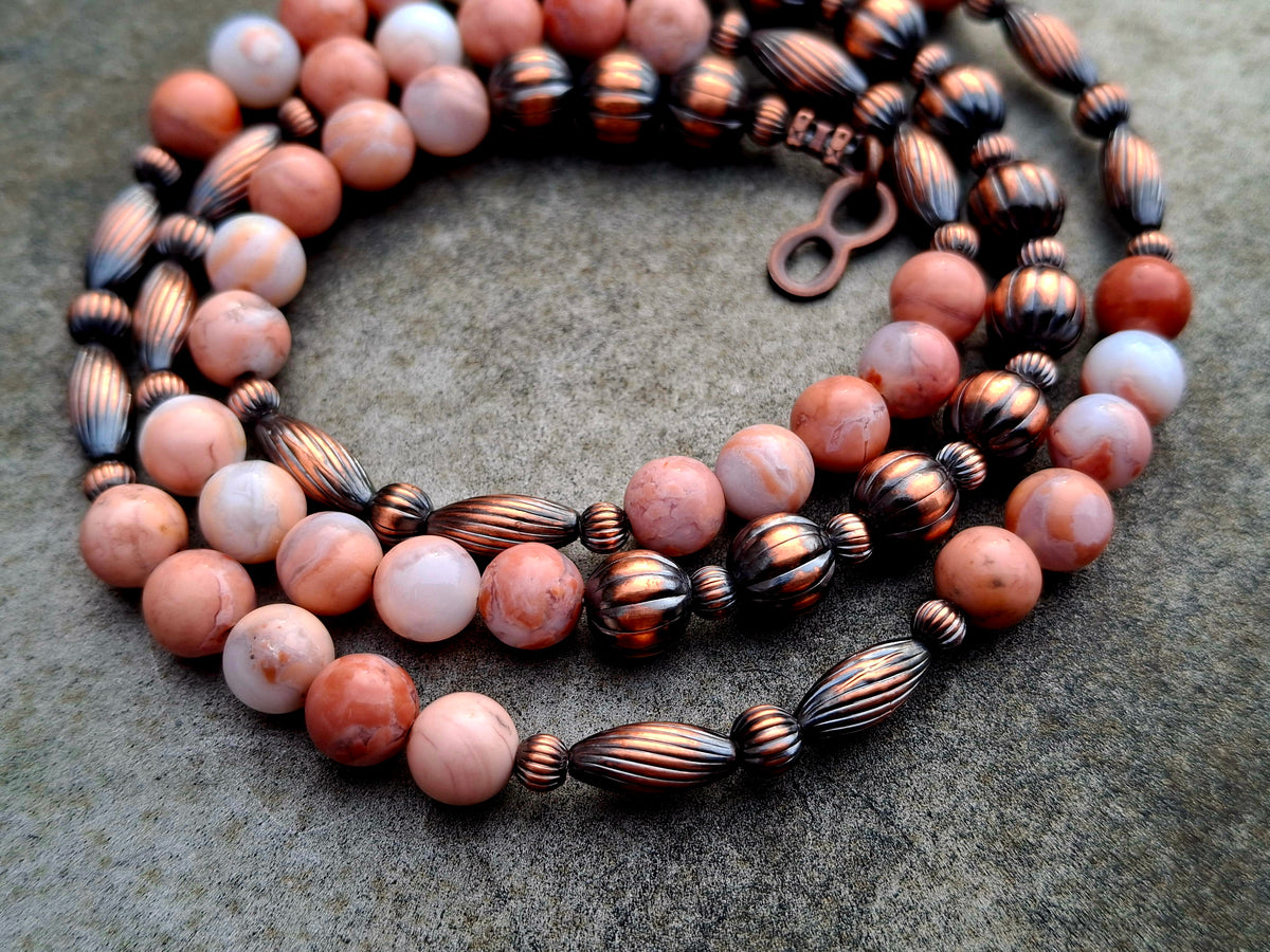 Copper/Adventurine Bead Necklace