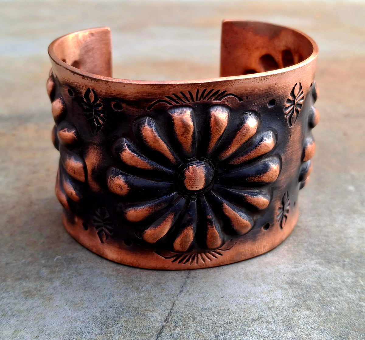 Copper Stamped Cuff