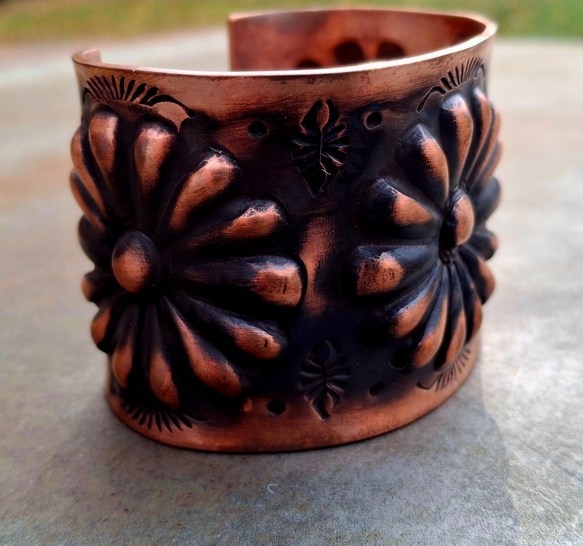 Copper Stamped Cuff