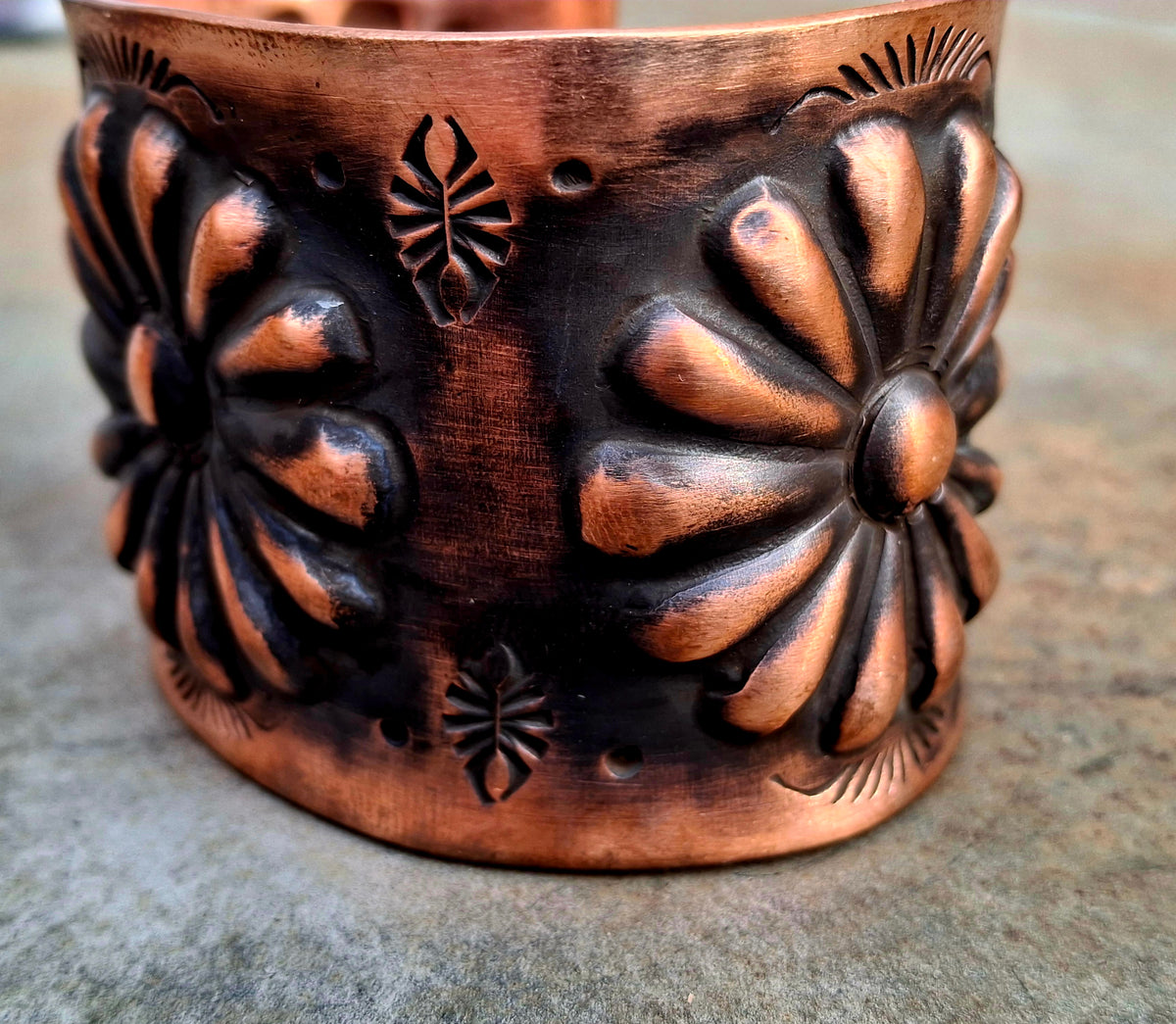 Copper Stamped Cuff