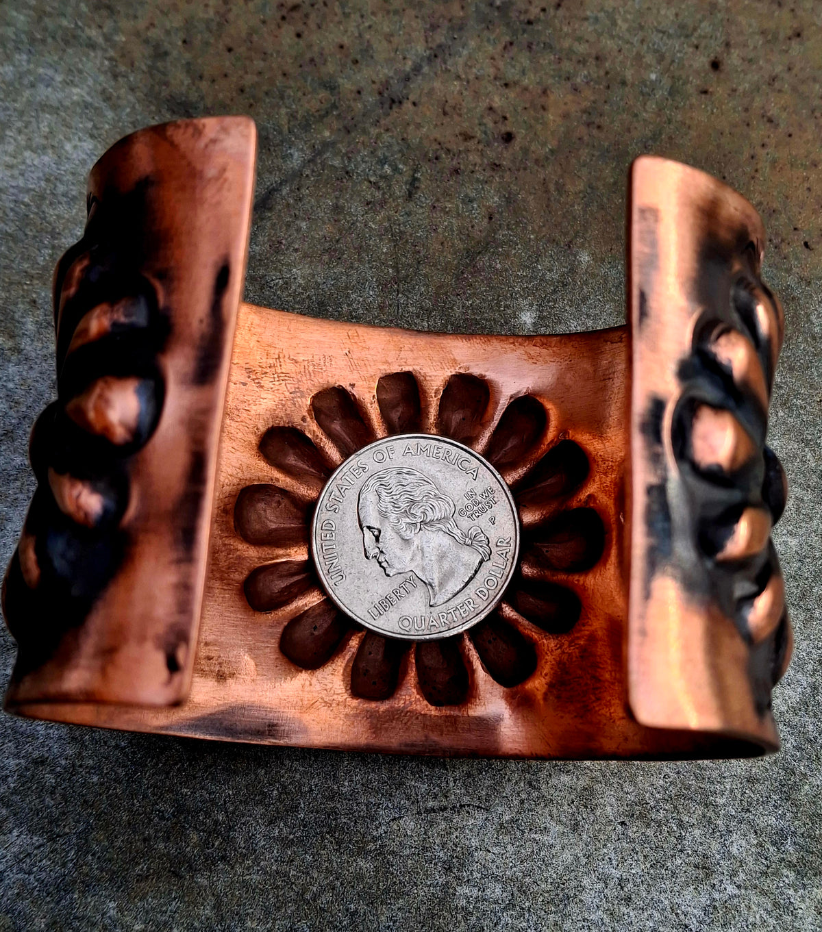 Copper Stamped Cuff