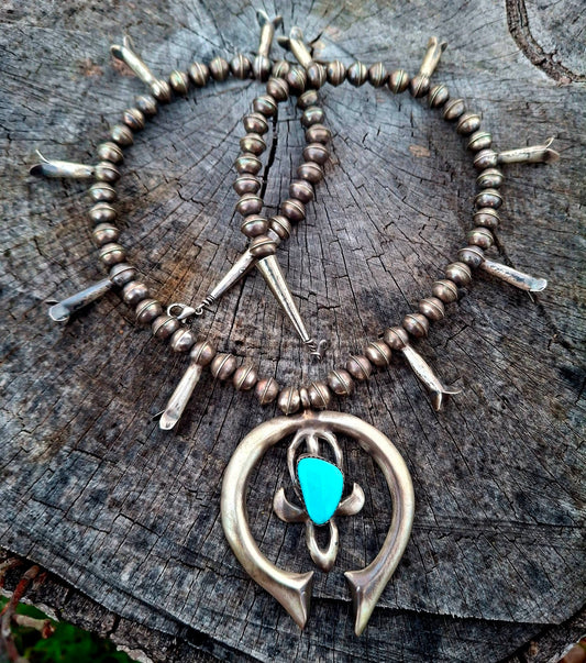 Kingman Squash Blossom Necklace