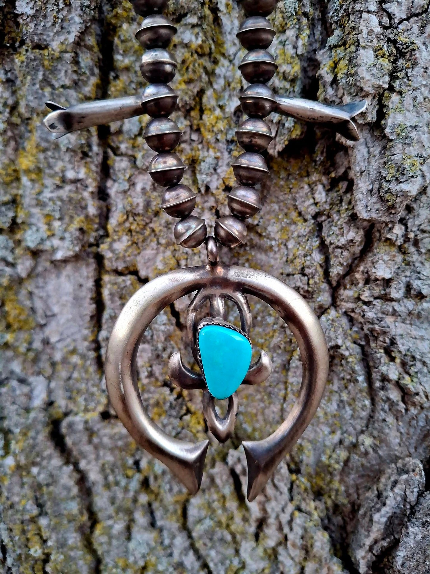Kingman Squash Blossom Necklace