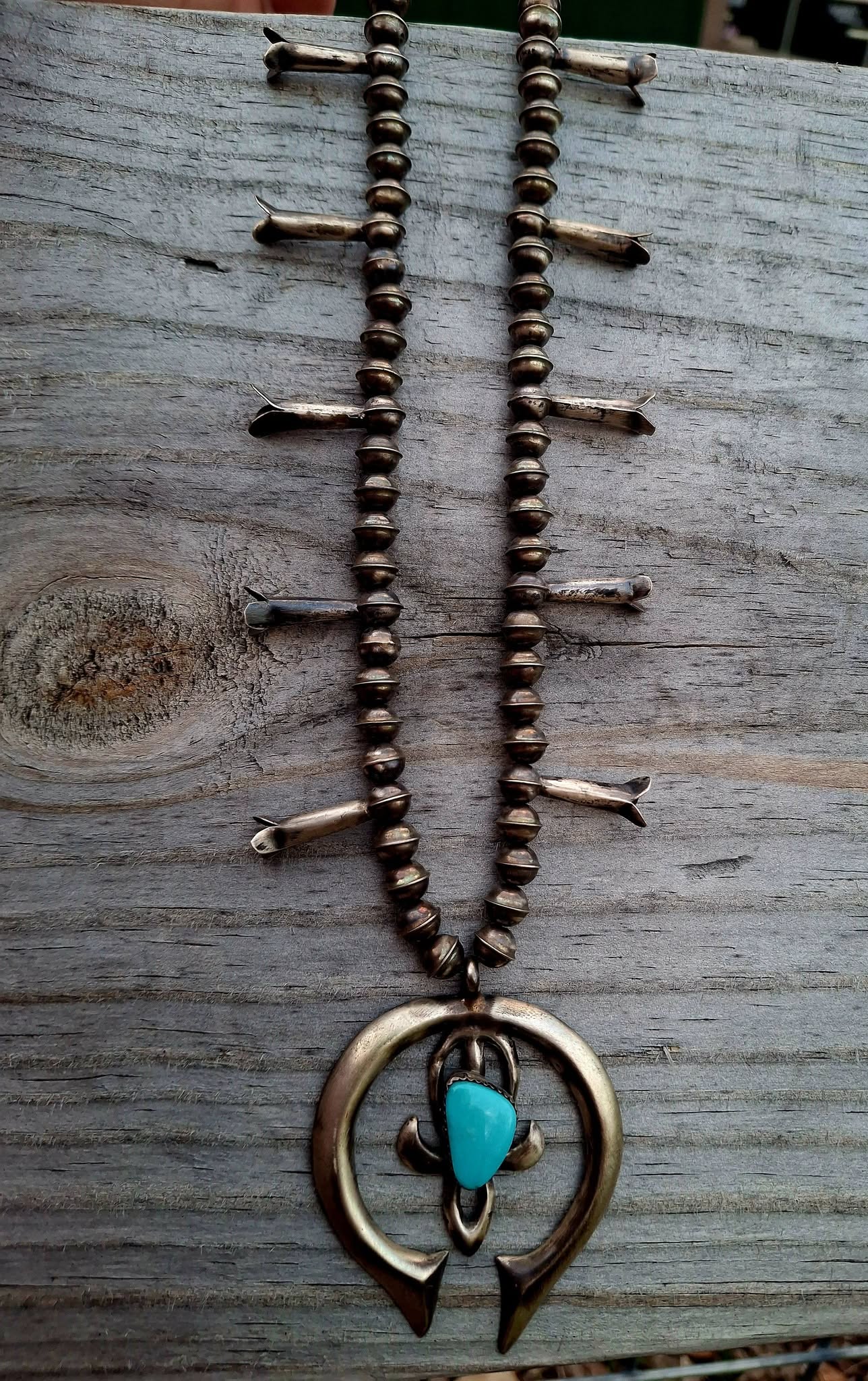 Kingman Squash Blossom Necklace