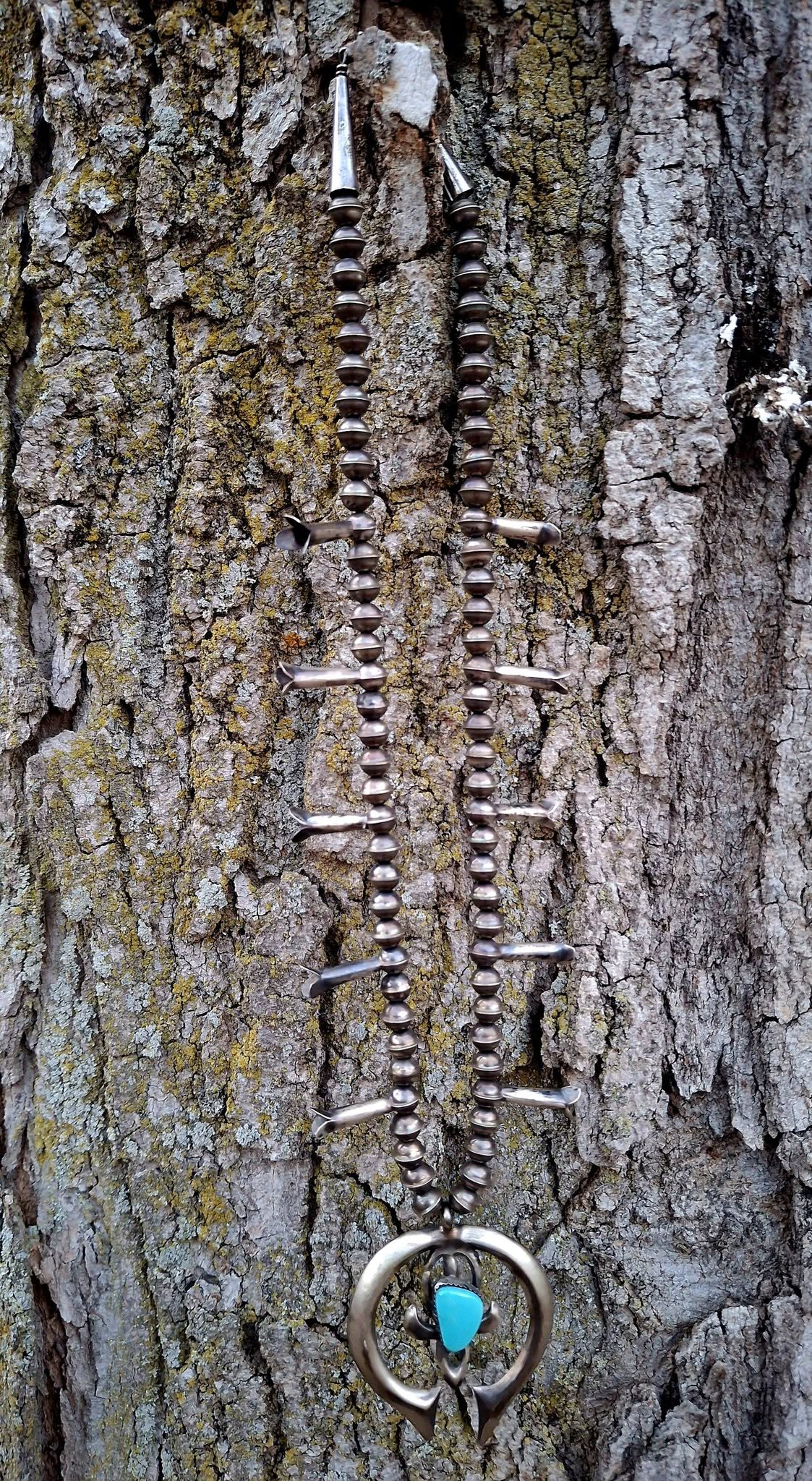 Kingman Squash Blossom Necklace