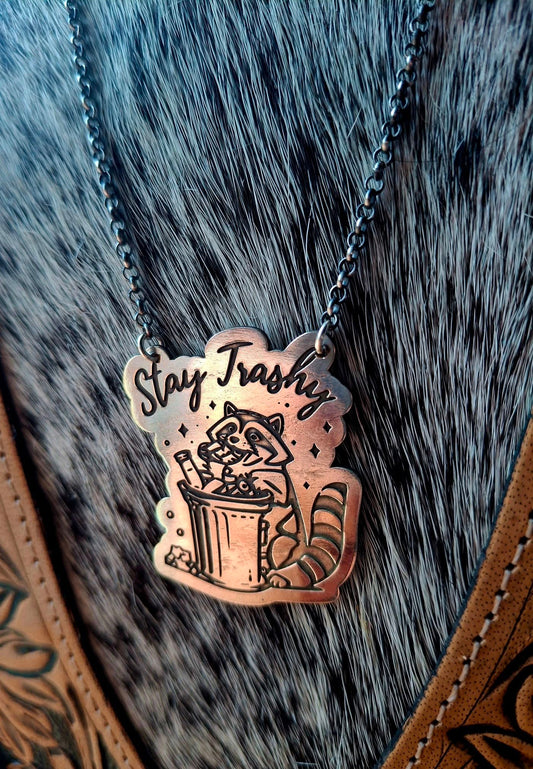 Raccoon Stay Trashy Necklace