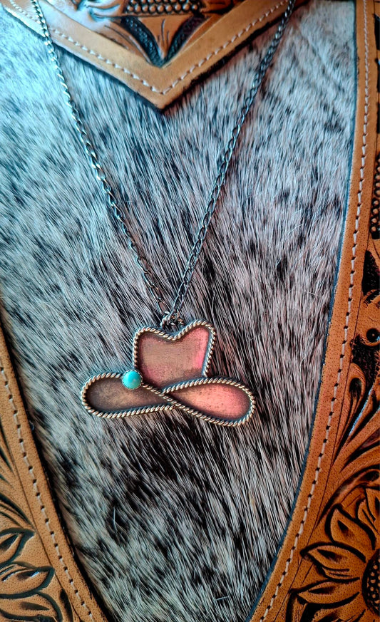 Kingman Cowboy Hat Necklace