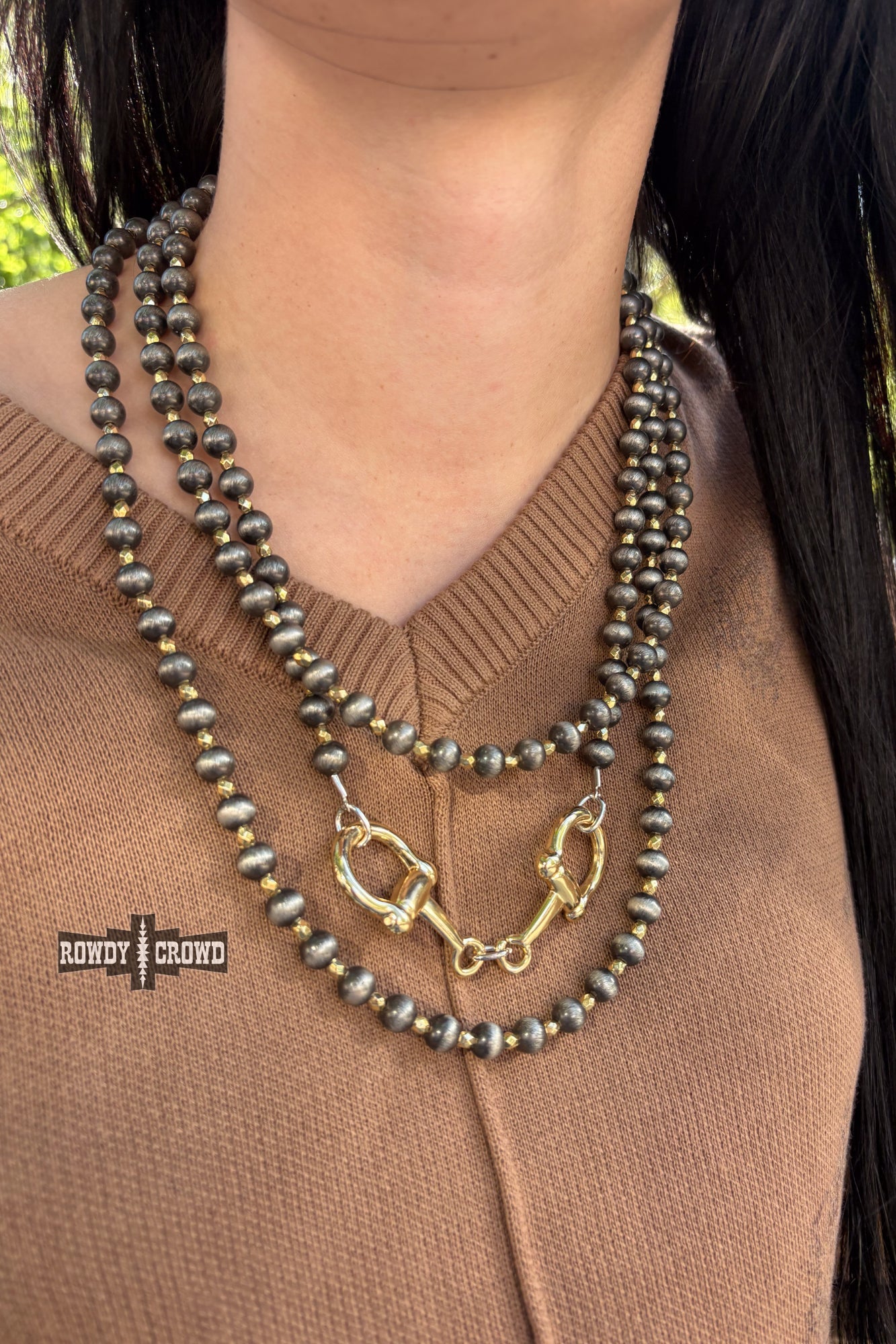 Gold Buckle Bit Necklace