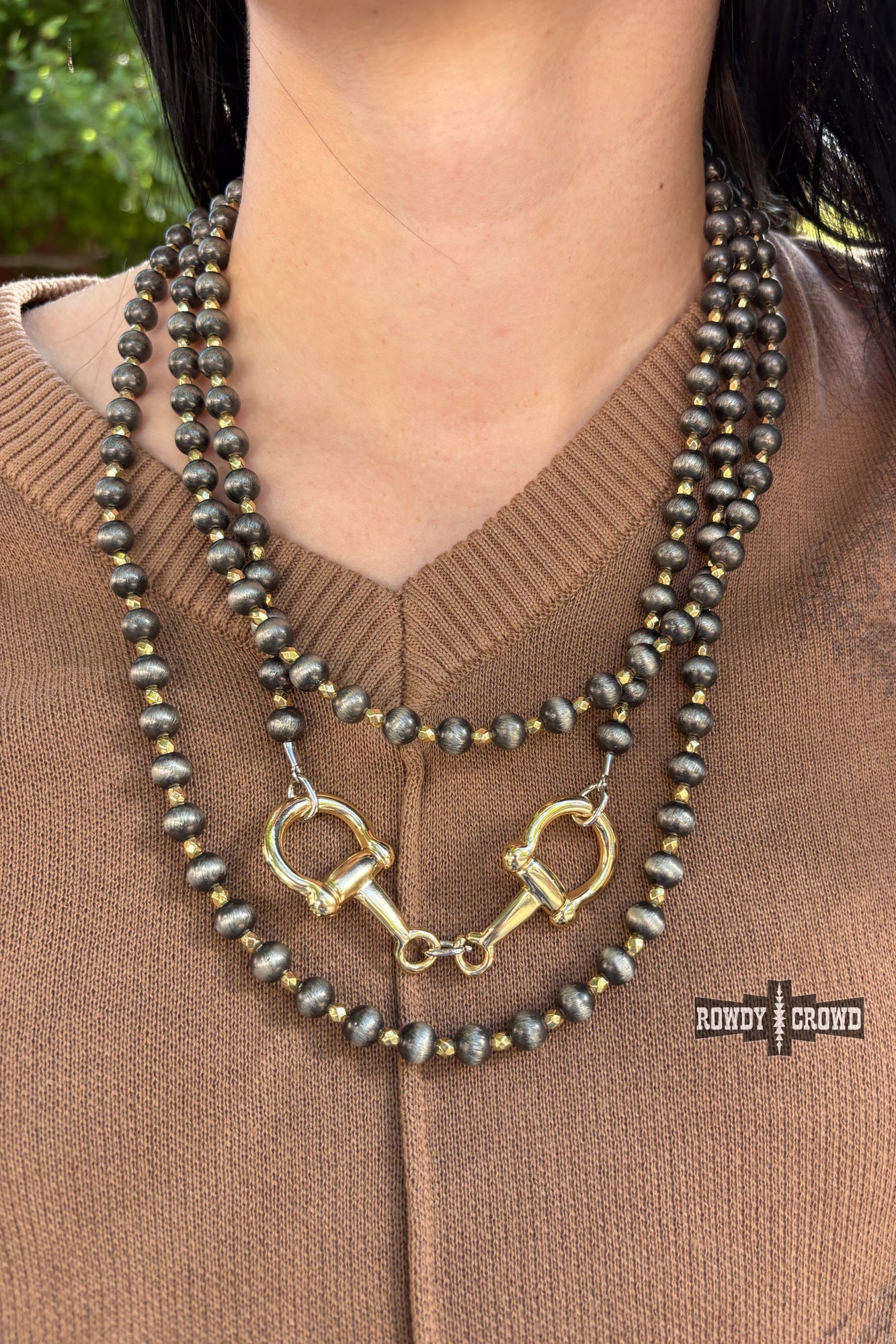 Gold Buckle Bit Necklace