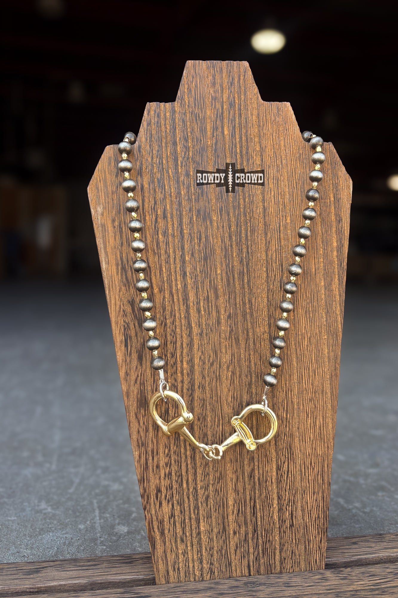 Gold Buckle Bit Necklace