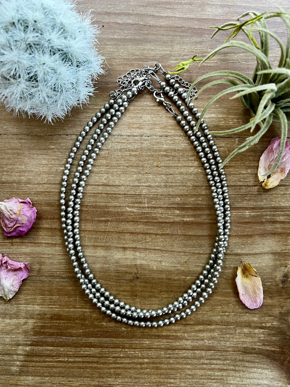 Silver Plated Pearls- 4mm