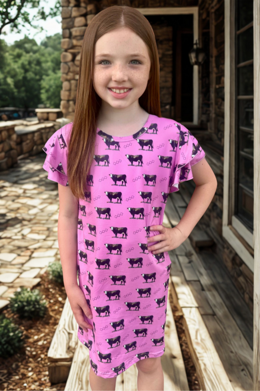 Cows Come Home Kids Dress