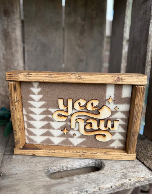 Yee Haw - Aztec Wool Sign