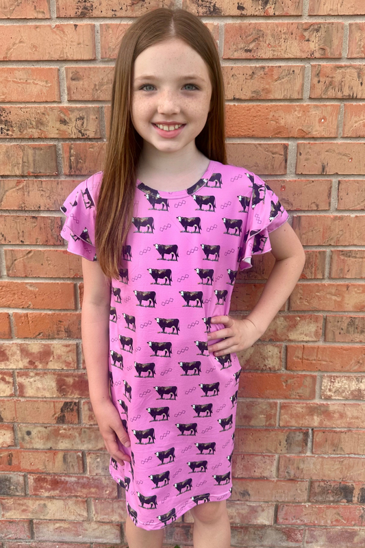 Cows Come Home Kids Dress