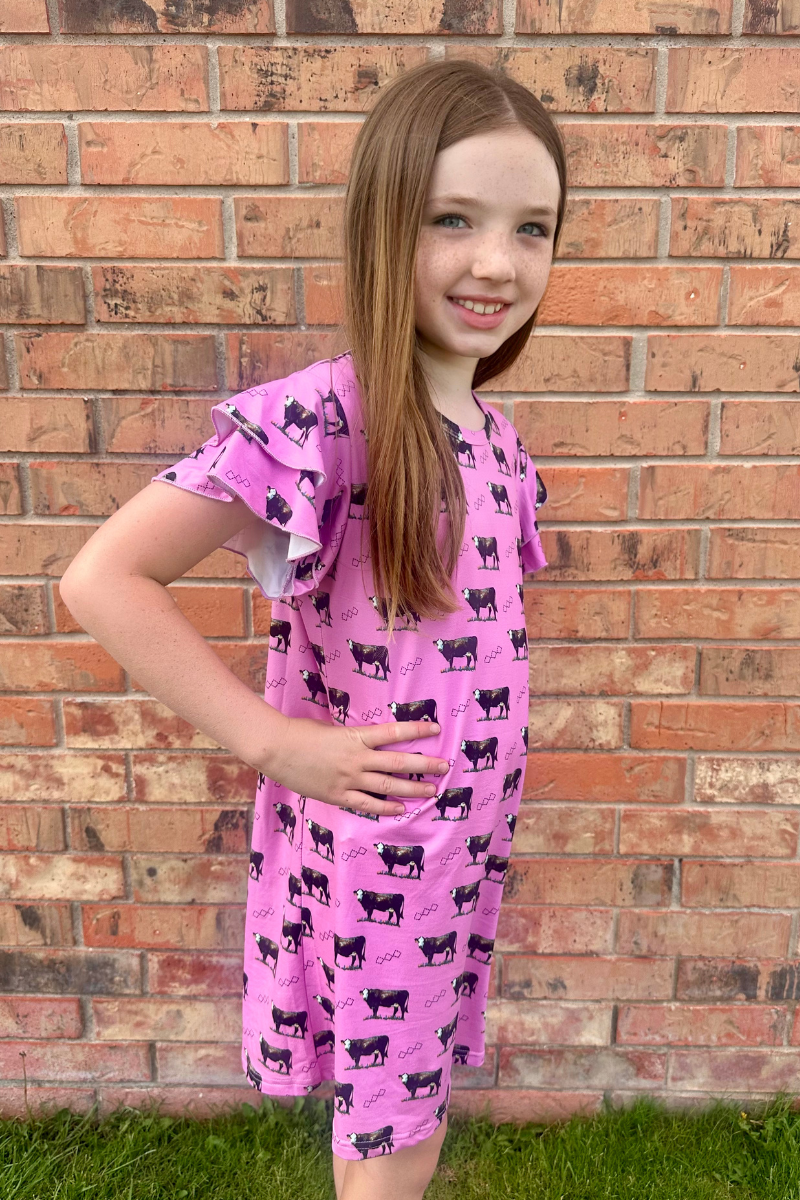 Cows Come Home Kids Dress