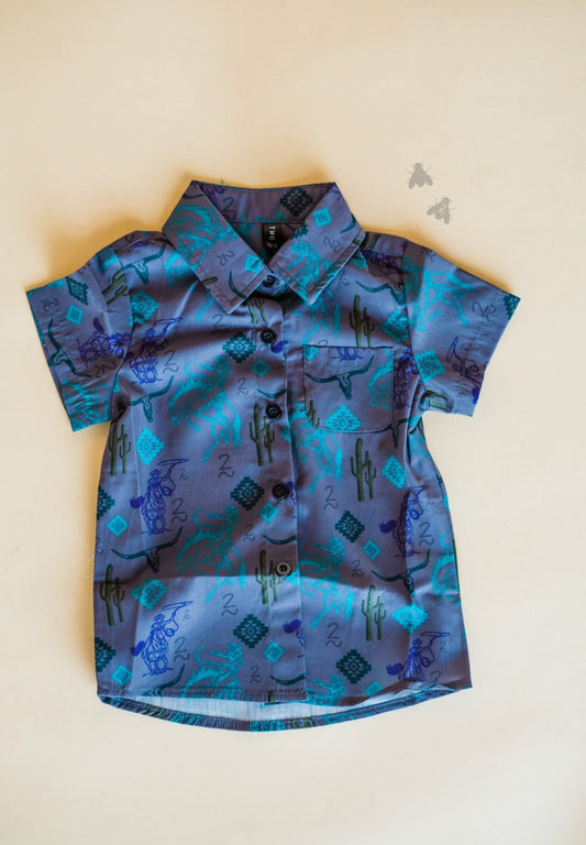 Midnight Stampede Button Up